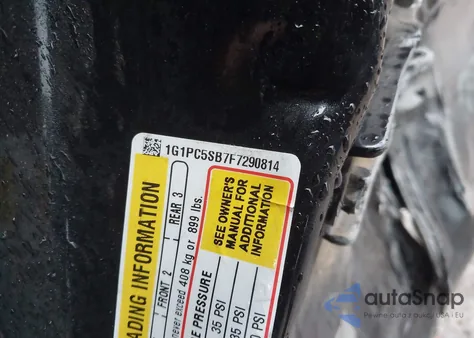 2015 Chevrolet Cruze 1Lt Auto z USA, uszkodzony, nr VIN 1G1PC5SB7F7290814